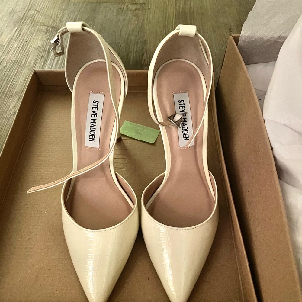 Steve Madden White Heels